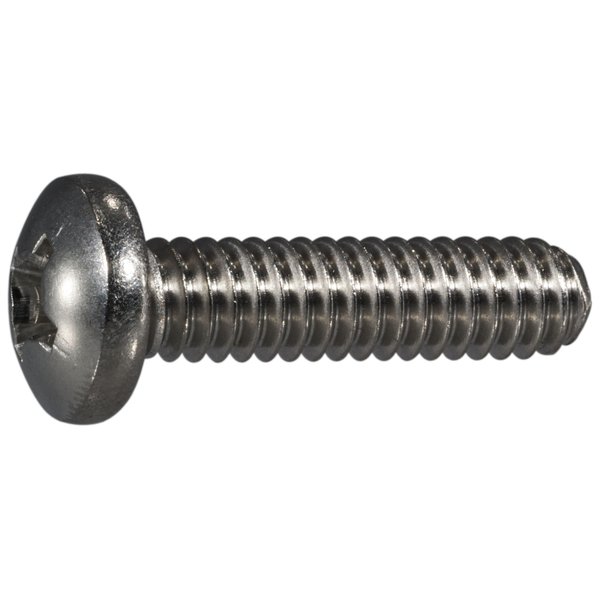 Midwest Fastener 1/4"-20 x 1 in Phillips Pan Machine Screw, Plain Stainless Steel, 15 PK 63764